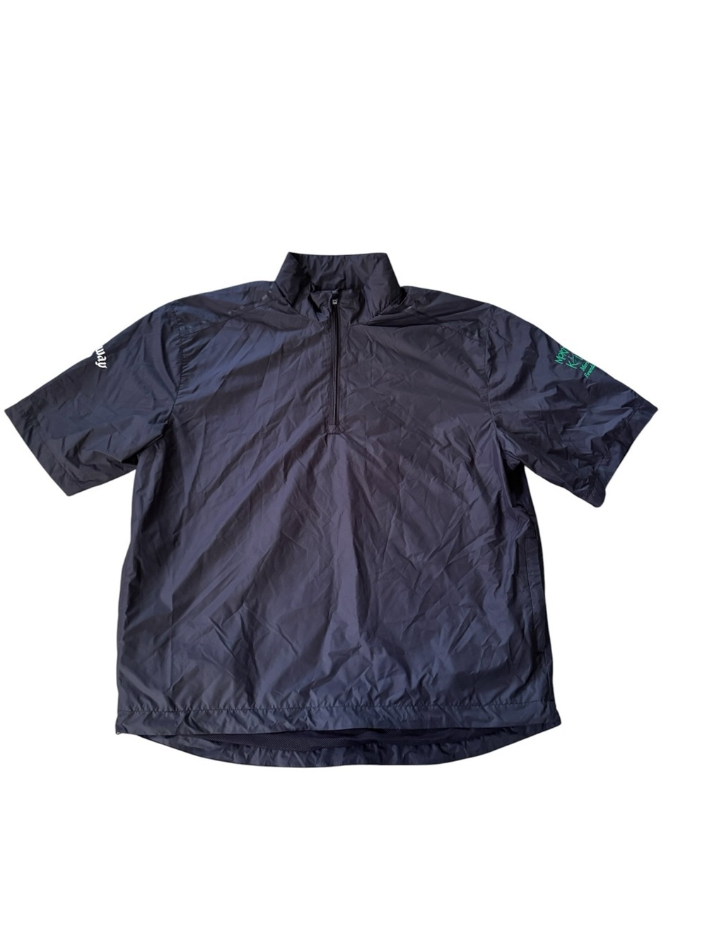 Callaway Weather Series Golf Windbreaker Pullover Jacket Men’s XL Black 1/4 Zip